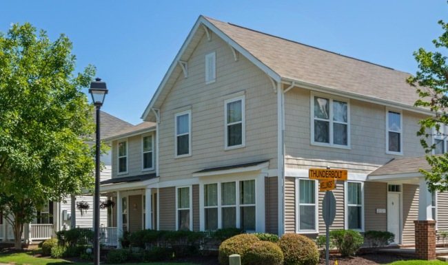 Military housing community exterior
