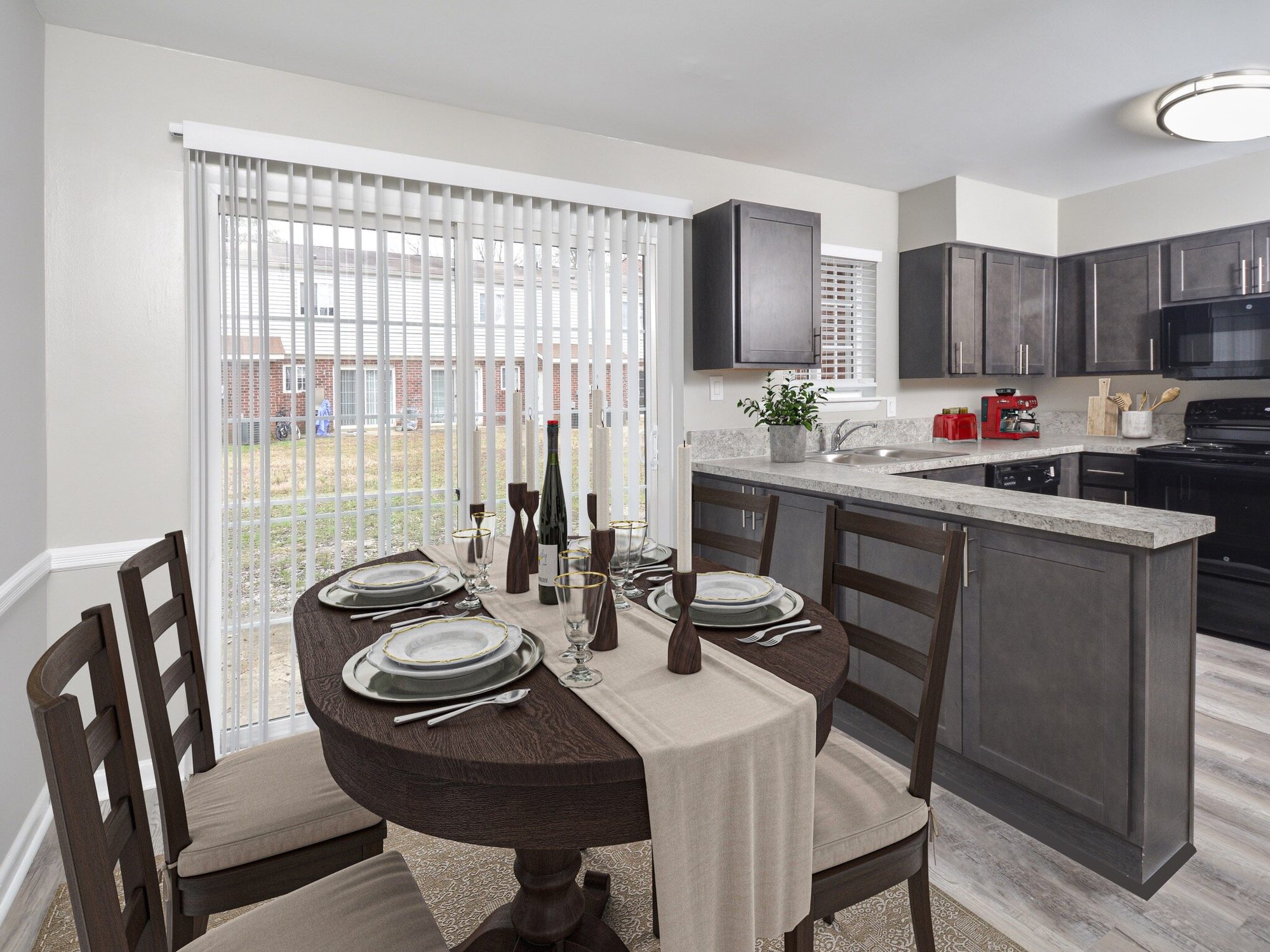 Occupied renovation, refreshed kitchen and dining